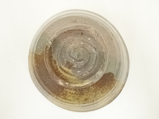 道具 ] - 道具 紀州焼 葵窯造 二代 寒川栖豊 伊羅保掛分茶碗（共箱